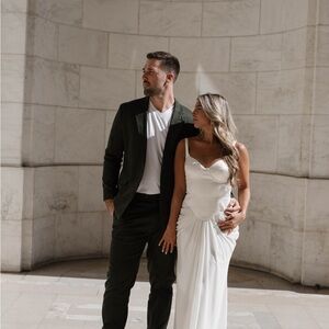 Meshki Satin Corset Maxi Dress